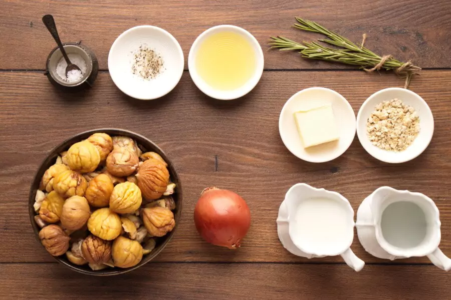Ingredients for French Chestnut Soup