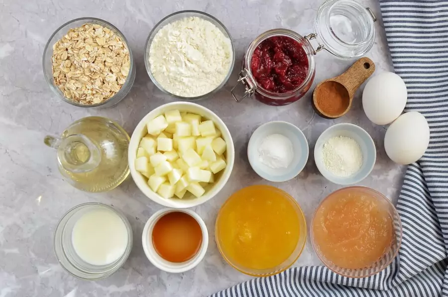 Ingredients for Fruit Filled Muffins