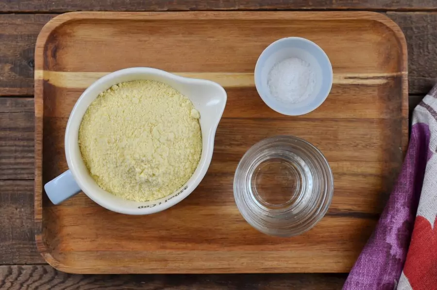 Ingredients for Homemade Gluten-Free Corn Tortilla
