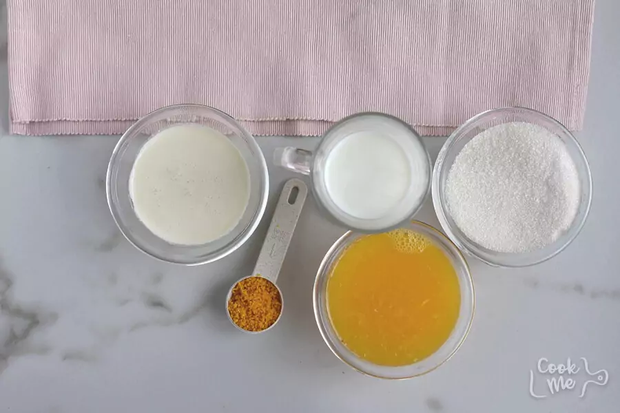 Ingredients for Homemade Orange Sherbet