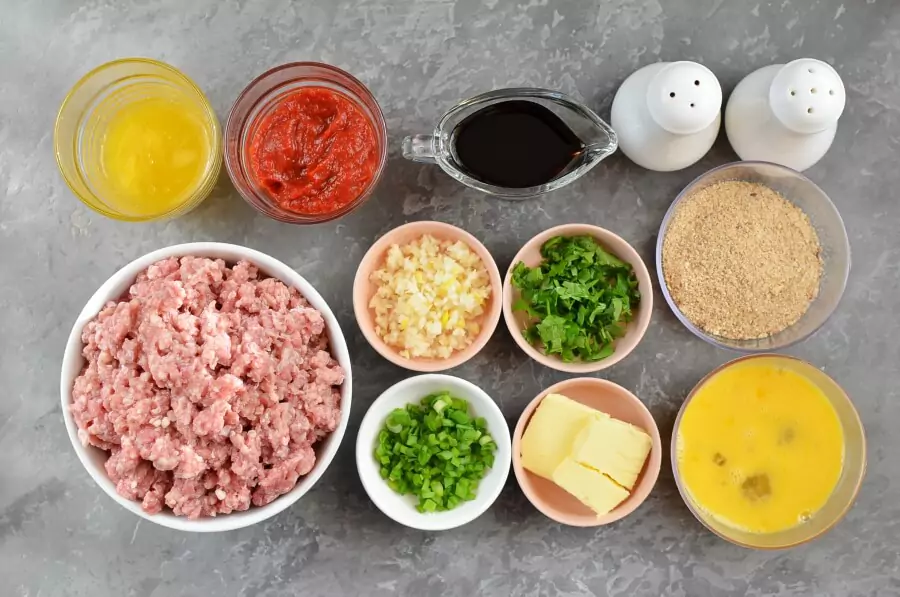 Ingredients for Honey Garlic Pork Meatballs
