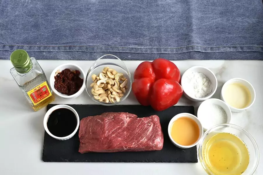 Ingredients for Kung Pao Beef Recipe