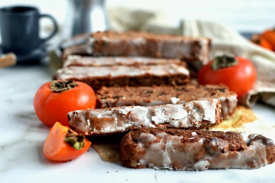 Lemon Glazed Persimmon Bar