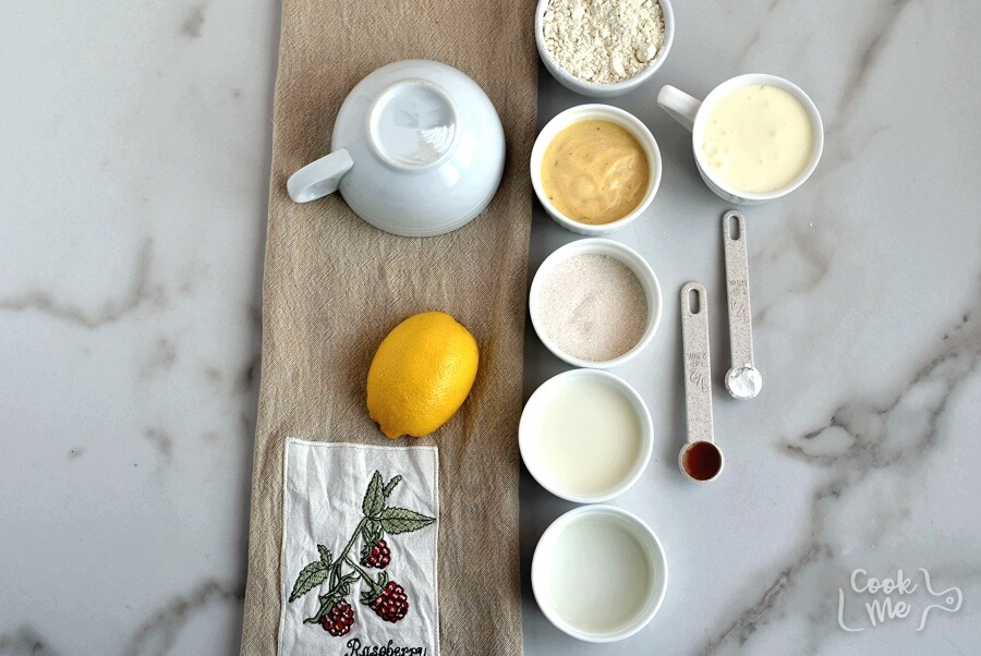 Ingridiens for Lemon Mug Cake