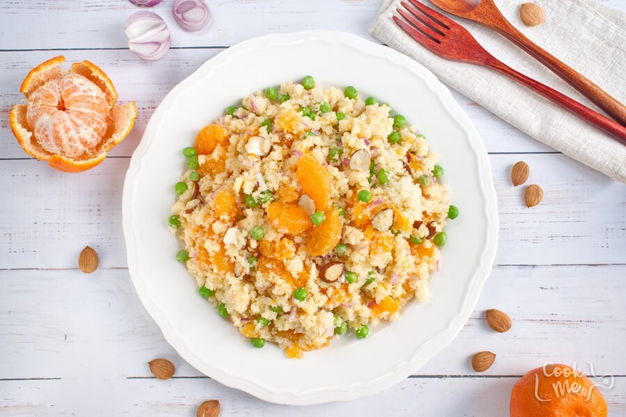 Mandarin Couscous Salad recipe-Moroccan Orange Couscous-How to make Mandarin Couscous Salad