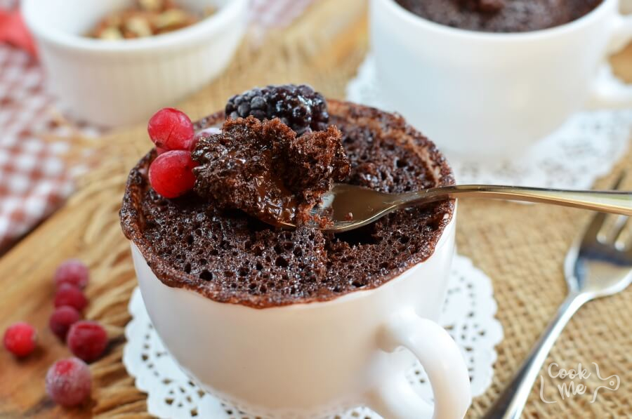 Molten Chocolate Mug Cake Recipe-How To Make Molten Chocolate Mug Cake-Delicious Molten Chocolate Mug Cake