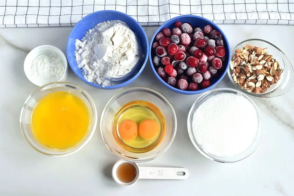 Ingredients for Nantucket Cranberry Tart