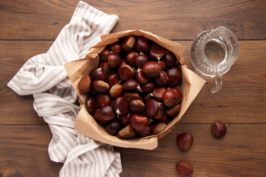 Ingridiens for Oven Roasted Chestnuts