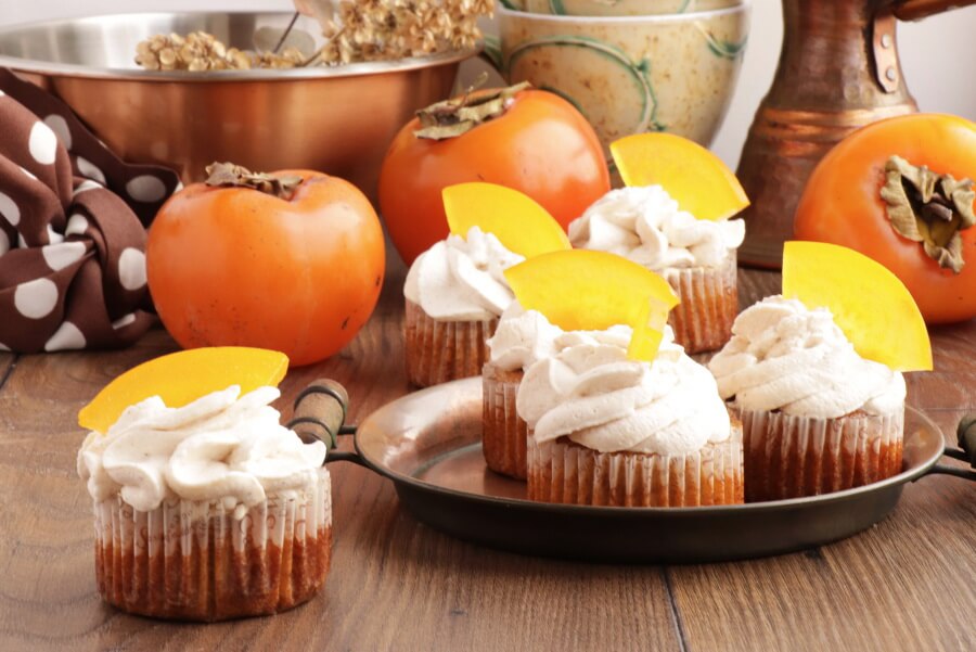 Persimmon Cupcakes Recipe-Homemade Persimmon Cupcakes-How to Make Persimmon Cupcakes