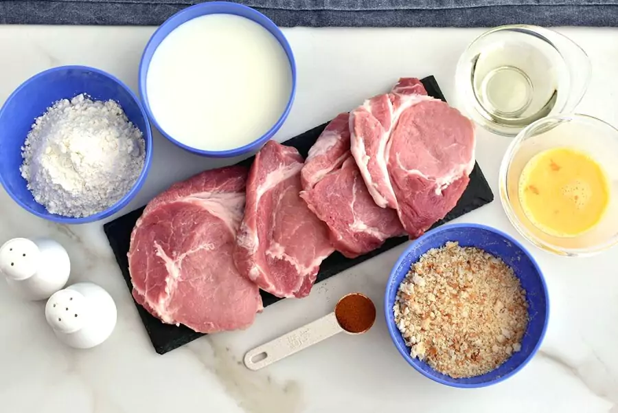 Ingredients for Pork Cutlets with Panko and Gravy
