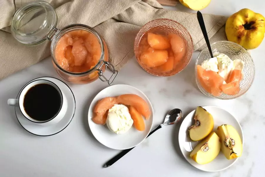 Quince Preserves in Syrup