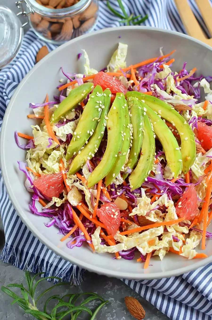 Rainbow Red Cabbage Salad