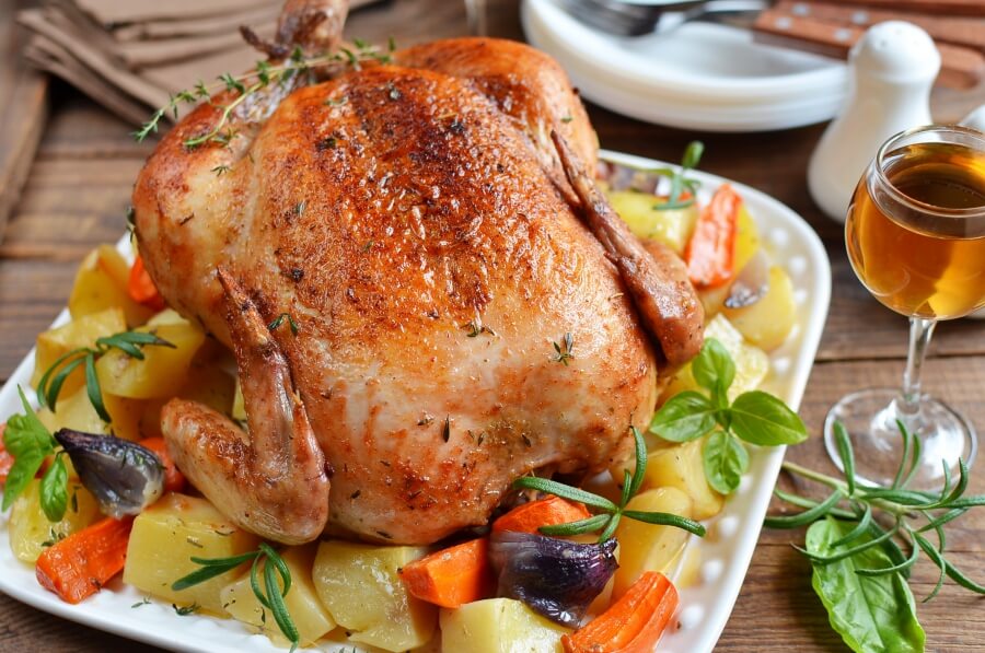 Roast Chicken and Vegetables Recipe-How To Make Roast Chicken and Vegetables-Delicious Roast Chicken and Vegetables