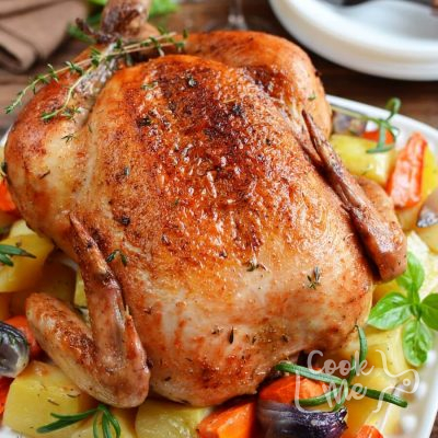 Roast Chicken and Vegetables Recipe-How To Make Roast Chicken and Vegetables-Delicious Roast Chicken and Vegetables