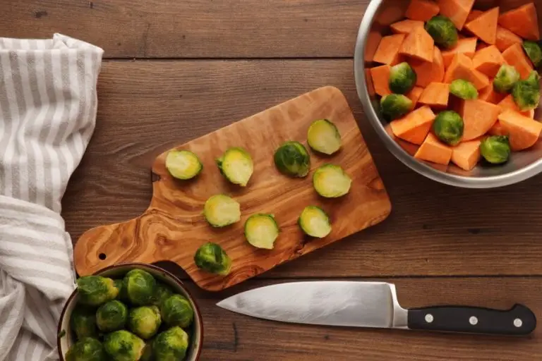Step 2 - Roasted Sweet Potatoes and Brussels Sprouts