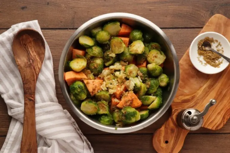 Step 4 - Roasted Sweet Potatoes and Brussels Sprouts