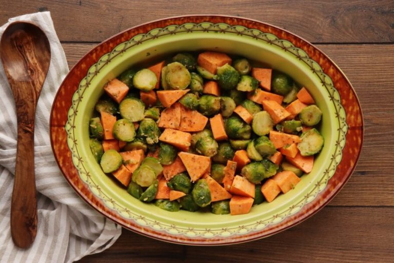 Step 5 - Roasted Sweet Potatoes and Brussels Sprouts