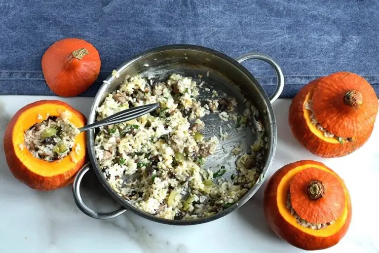 Step 5 - Sausage & Rice Stuffed Pumpkins