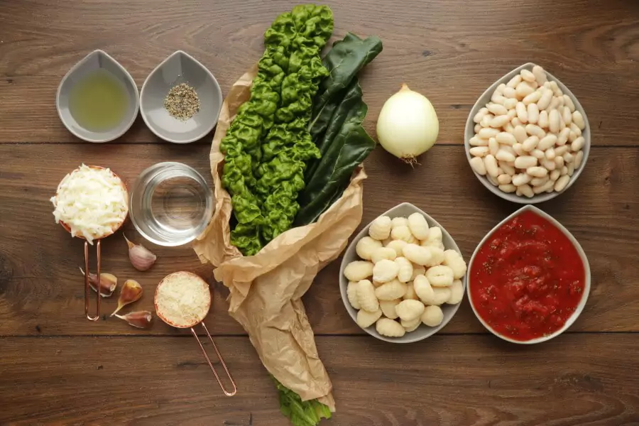 Ingredients for Skillet Gnocchi with Chard & White Beans