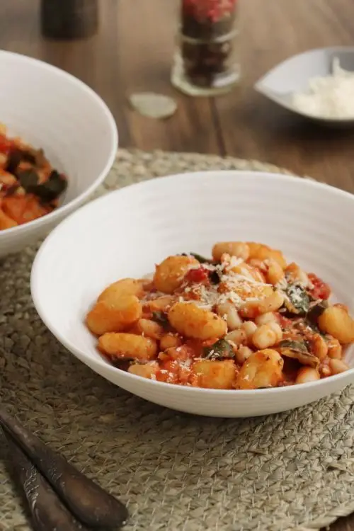 Skillet Gnocchi with Chard & White Beans
