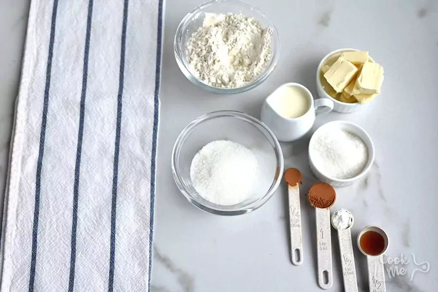 Ingredients for Snickerdoodle Mug Cake