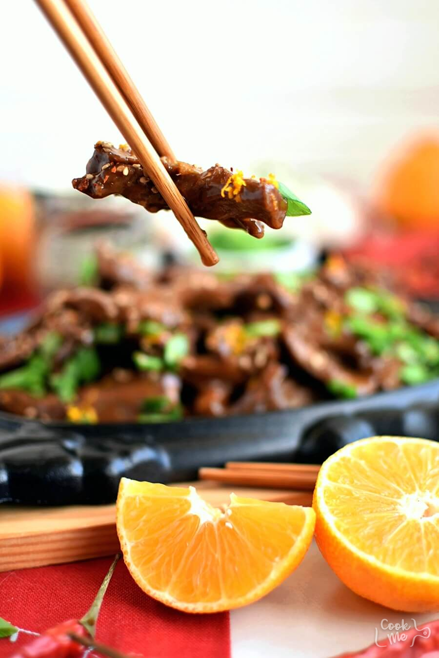 Spicy Tangerine Beef Recipe - Cook.me Recipes