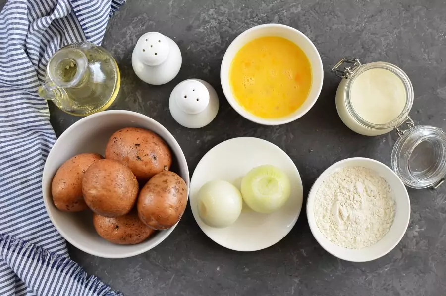 Ingredients for Traditional Hanukkah Potato Latkes
