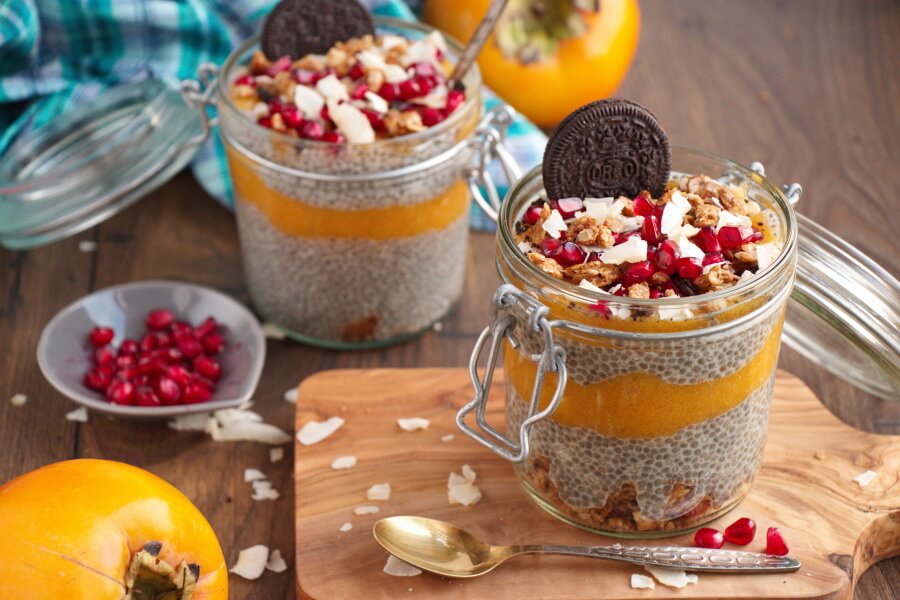 Vegan Persimmon Chia Pudding