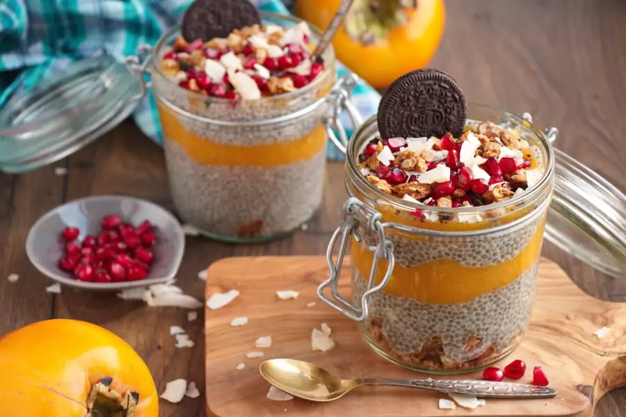Vegan Persimmon Chia Pudding