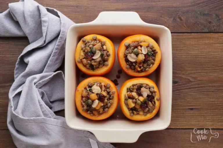 Step 9 - Vegan Persimmons with Lentils