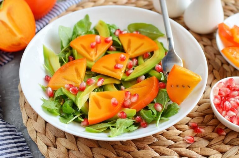 Step 4 - Winter Persimmon and Avocado Salad