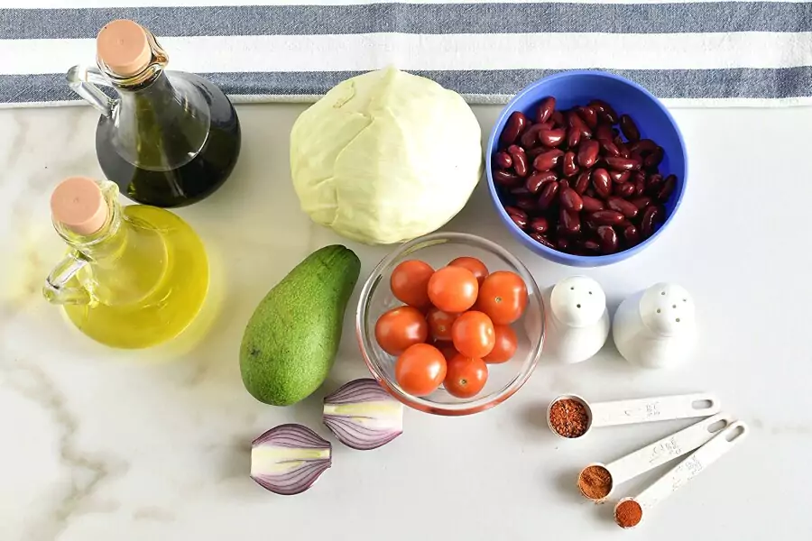 Ingredients for 10-Minute Healthy Cabbage Bowls