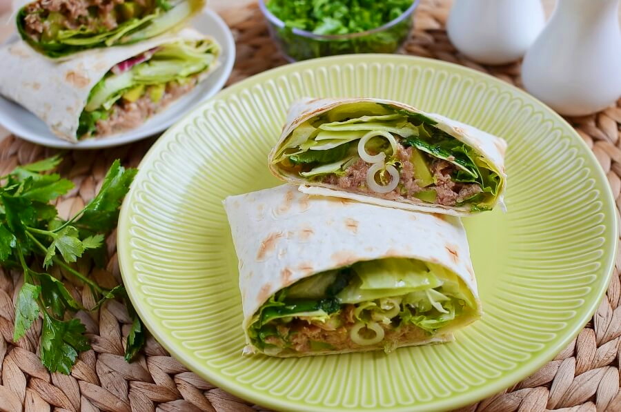 How to serve Avocado and Tuna Salad Wraps