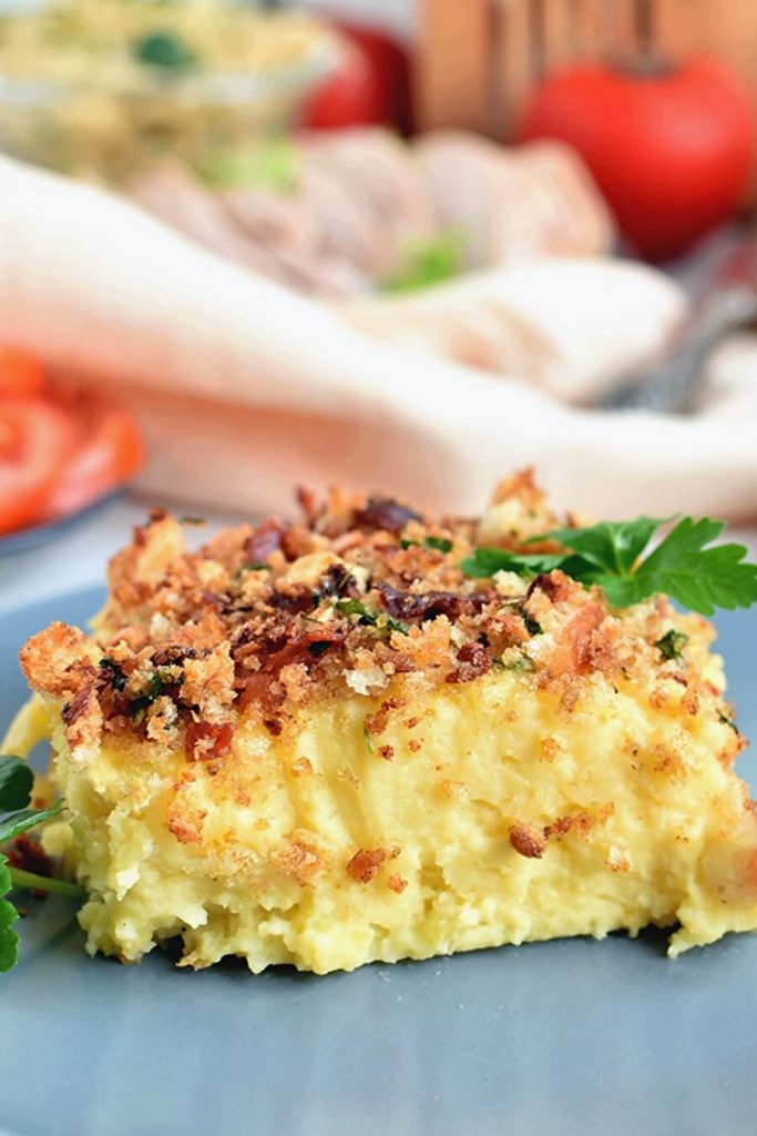 Baked Mashed Potatoes with Cheese