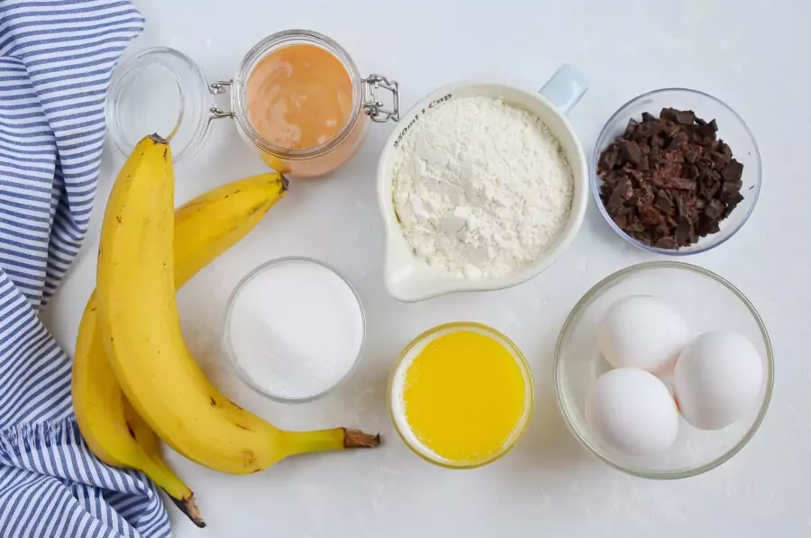Ingredients for Banana Blender Brownies