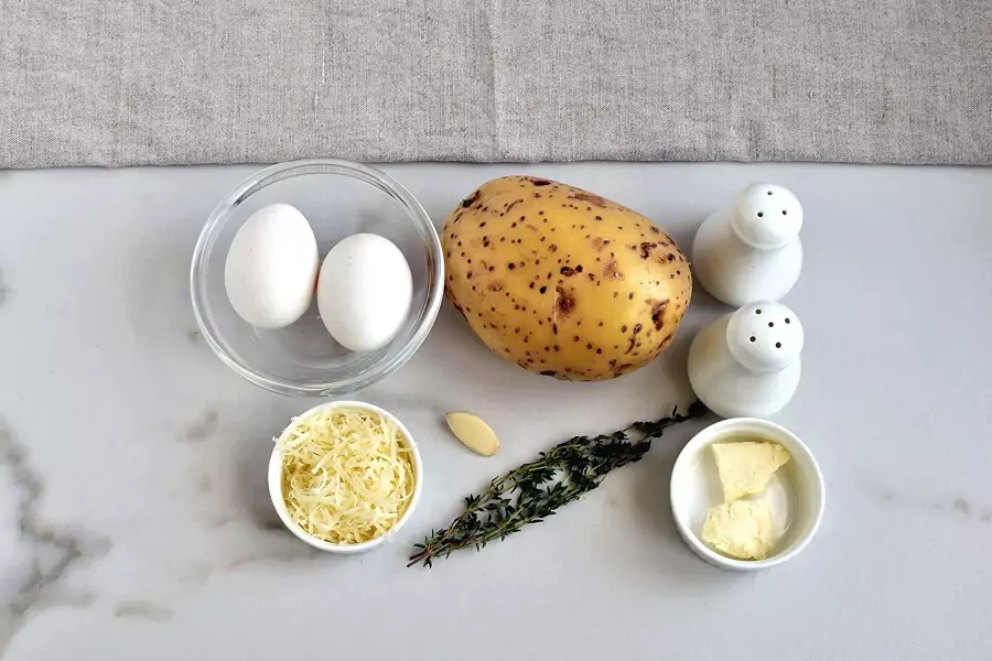 Ingredients for Breakfast Baked Potato Boat