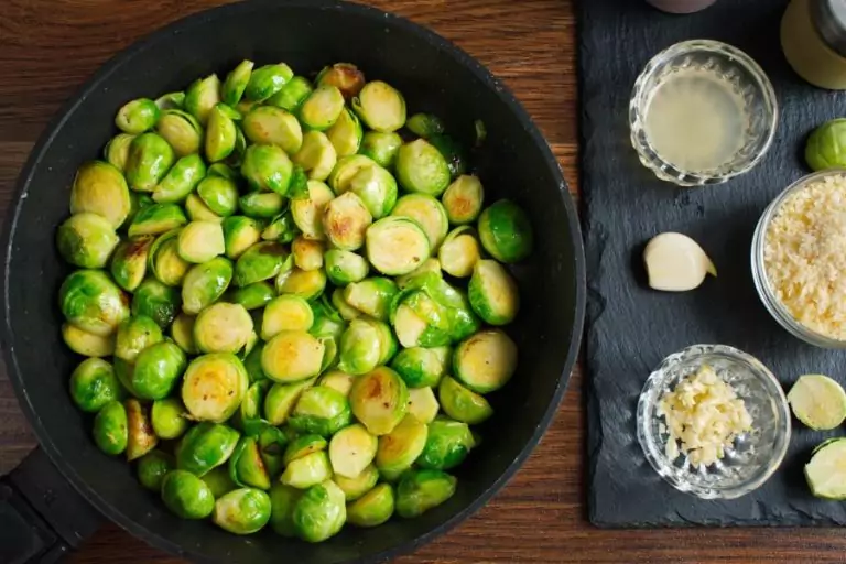 Step 2 - Brussels Sprouts in Alfredo Sauce