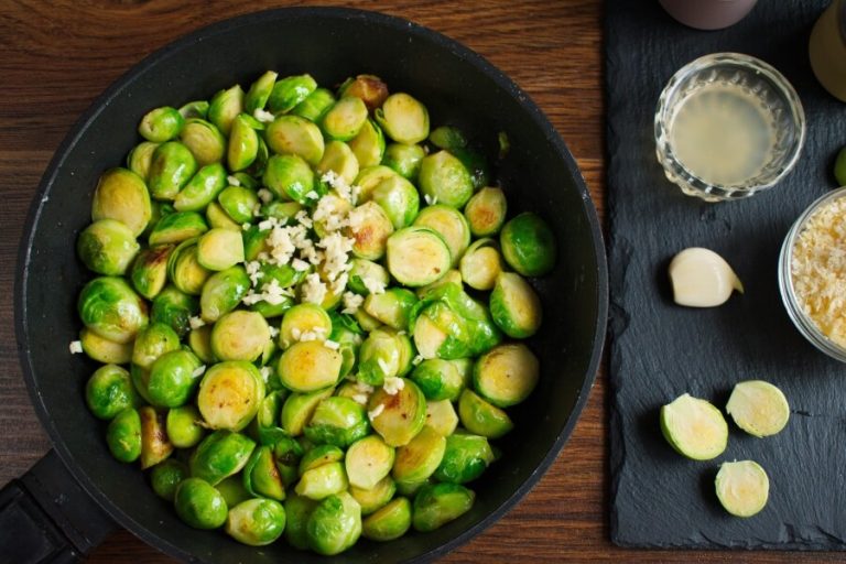 Step 3 - Brussels Sprouts in Alfredo Sauce