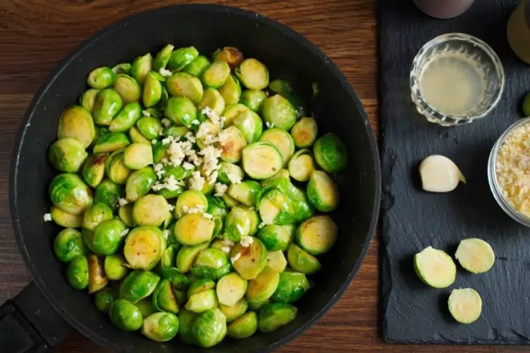 Step 3 - Brussels Sprouts in Alfredo Sauce