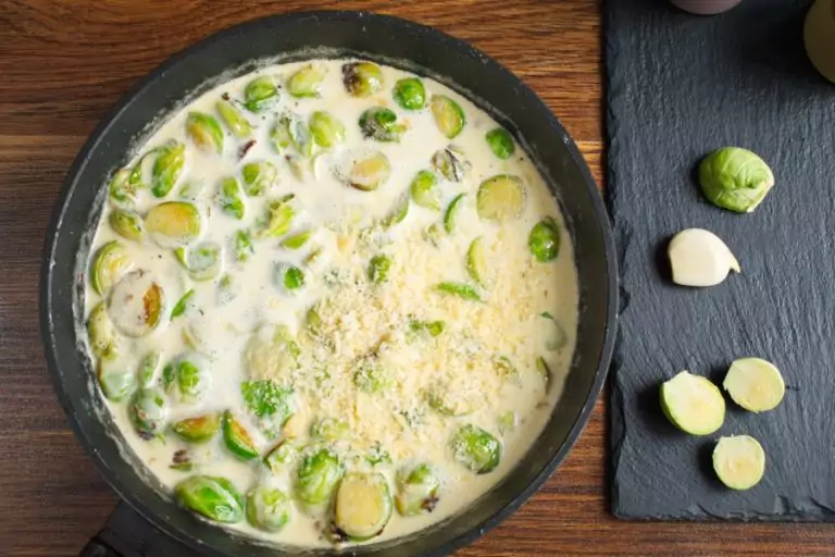 Step 5 - Brussels Sprouts in Alfredo Sauce