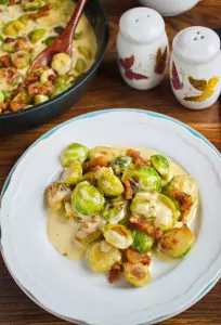Brussels Sprouts in Alfredo Sauce