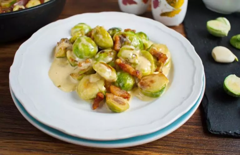 Step 6 - Brussels Sprouts in Alfredo Sauce
