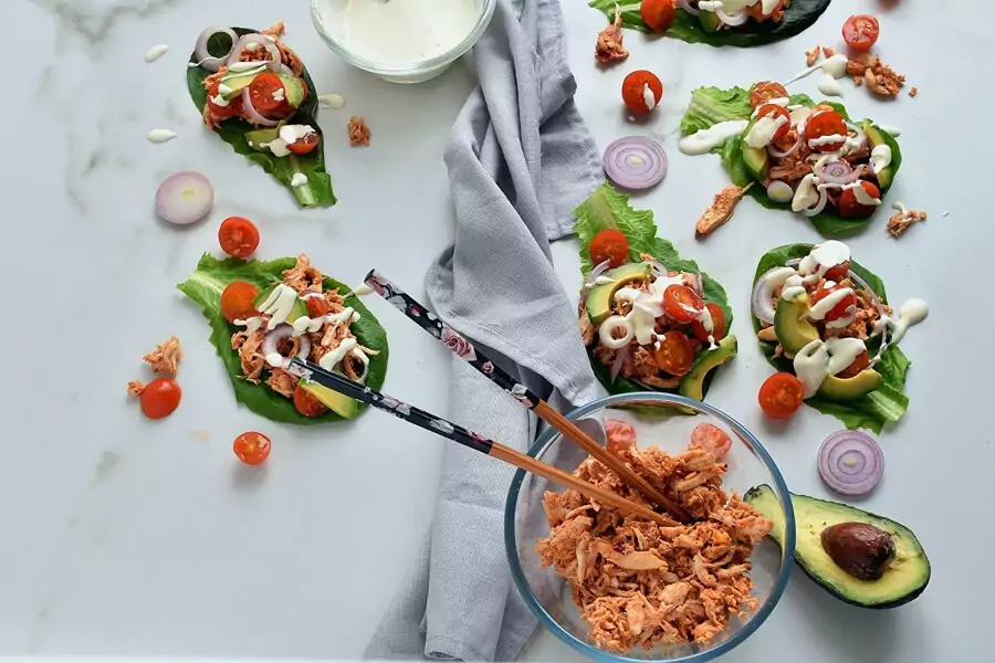 Buffalo Chicken Lettuce Wraps