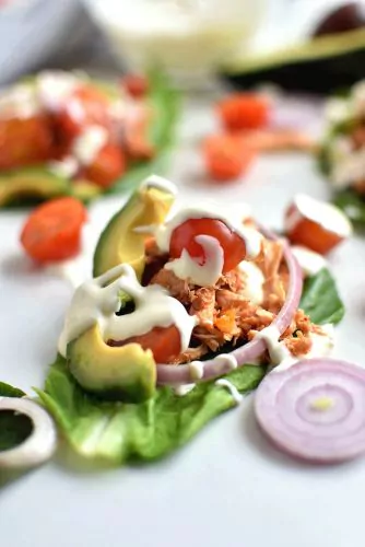 Buffalo Chicken Lettuce Wraps
