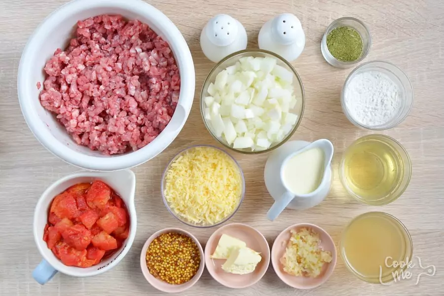 Ingredients for Cheeseburger Soup