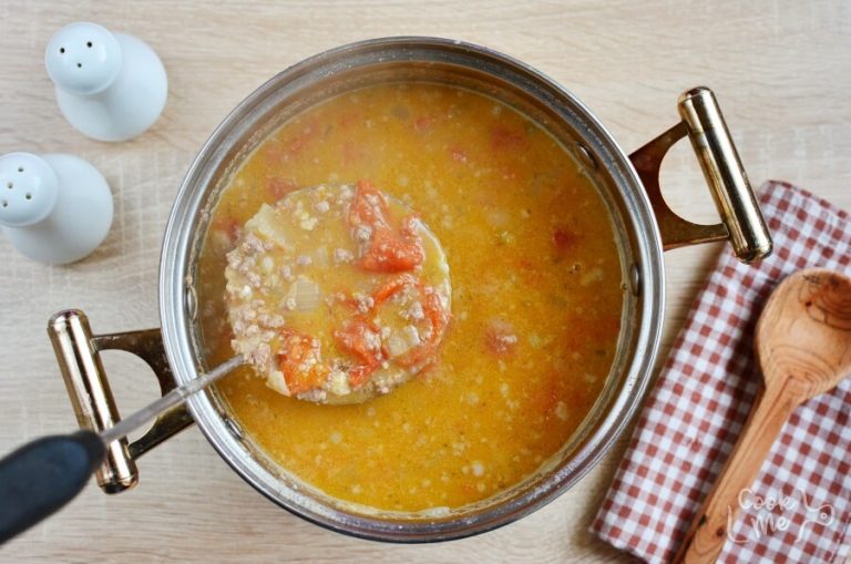 Step 7 - Cheeseburger Soup