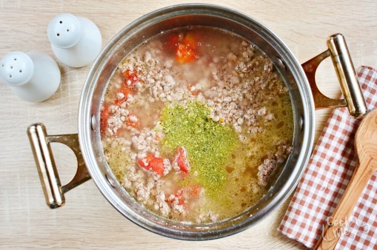 Step 5 - Cheeseburger Soup
