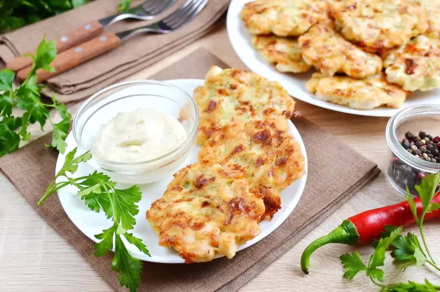 Cheesy Chicken Fritters