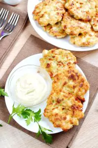 Cheesy Chicken Fritters