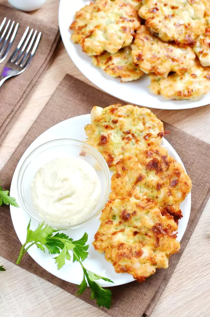 Cheesy Chicken Fritters